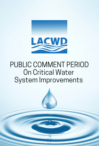 public comment period for critical water system improvements