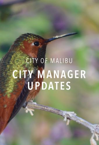 City of Malibu City Manager Updates newsflash