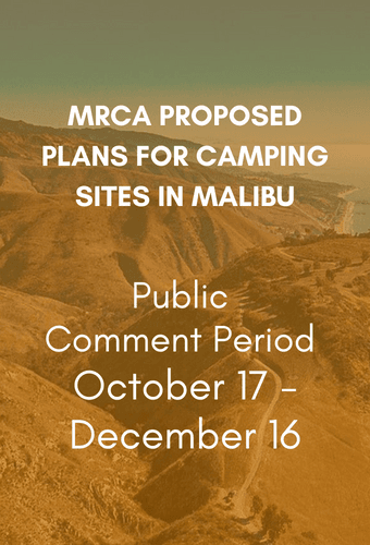 MCRA campsite plans comment period October 17 - December 16, 2022