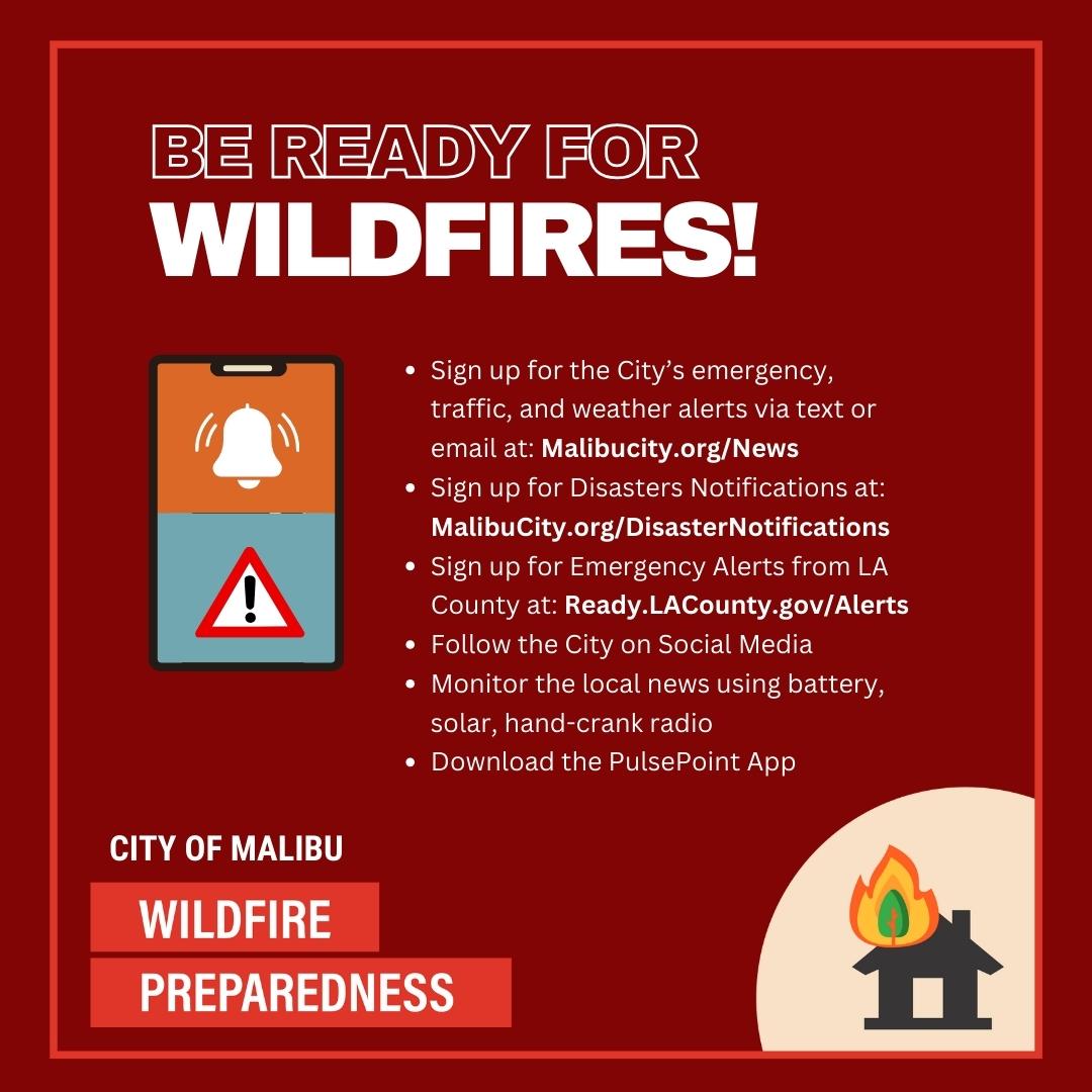 Be ready for wildfire, sign up for city's alerts and notifications