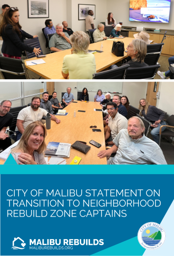 city of malibu statement on transition to rebuild zone captains