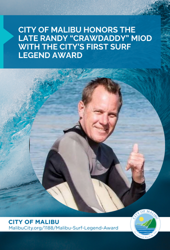 Malibu Honors Late Randy “Crawdaddy” Miod with City’s First Surf Legend Award