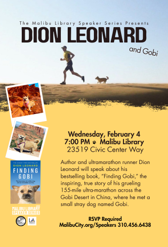 Malibu Library Speaker Series with Dion Leonard on Feb 4 