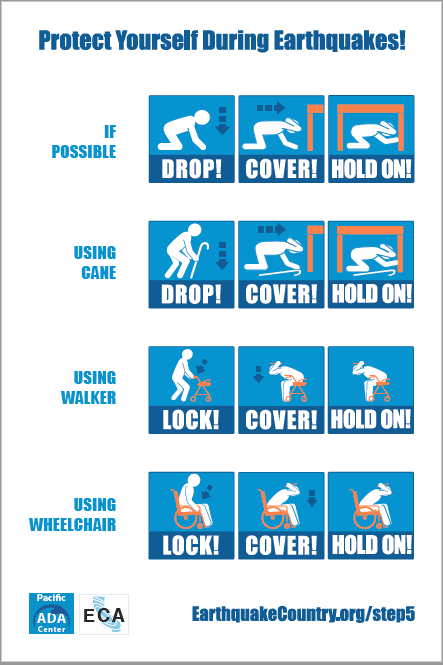 Earthquake Duck and Cover for People with Access and Functional Needs (English)