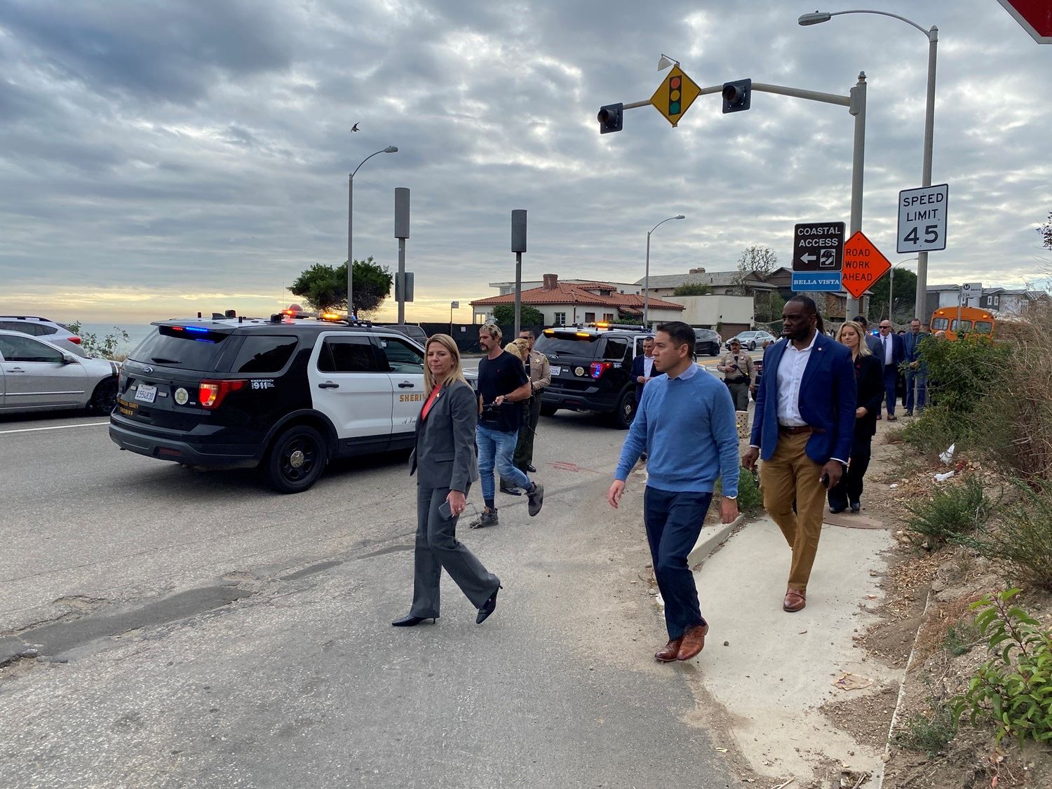 CA trans secretary PCH tour of PCH in Malibu to improve safety