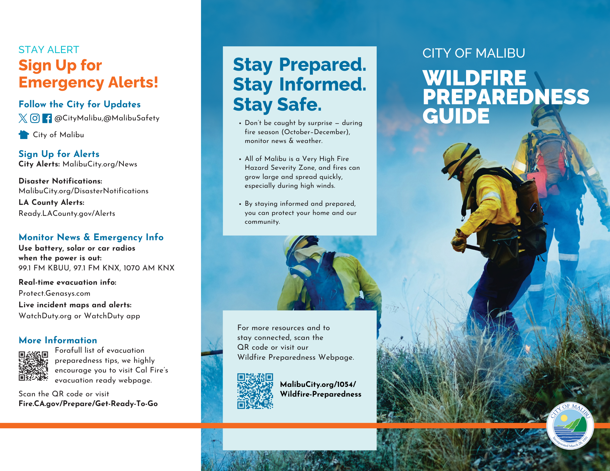 City of Malibu Wildfire Quick Preparedness Guide p1